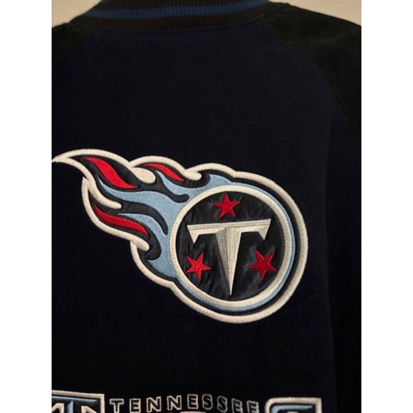 Vintage Tennessee Titans NFL Letterman Jacket Varsity Wool Suede Leather XXL - Picture 5 of 10